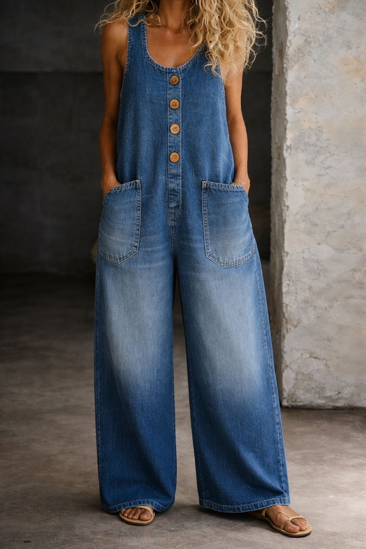 Saylor – Vintage Washed Denim Overalls