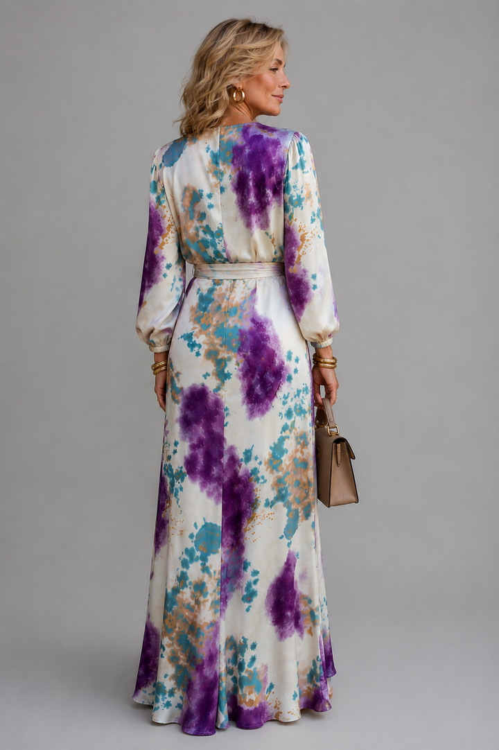 Cisca Purple Tie-Dye Maxi Set