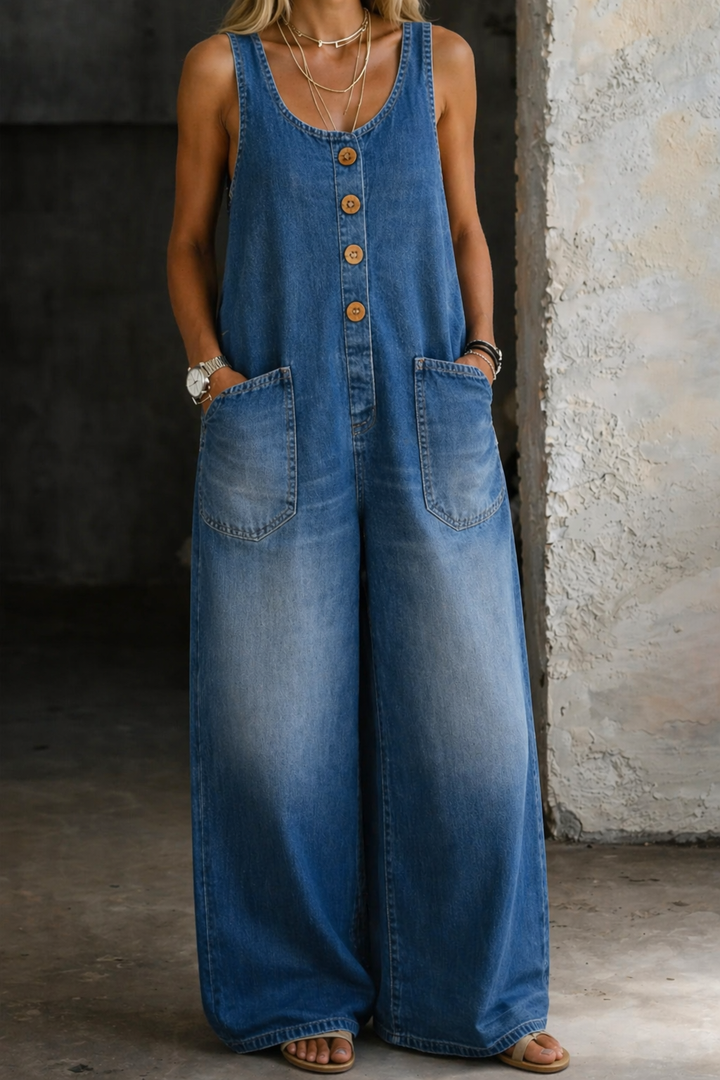 Saylor – Vintage Washed Denim Overalls
