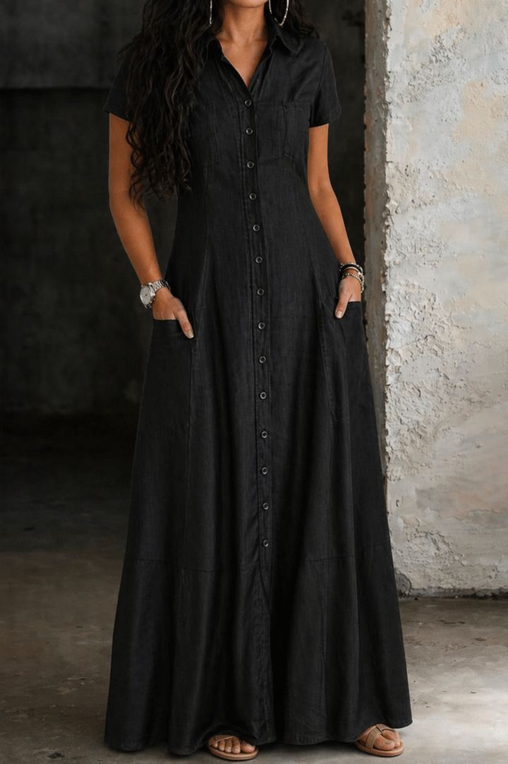 Hera – Long Denim Dress