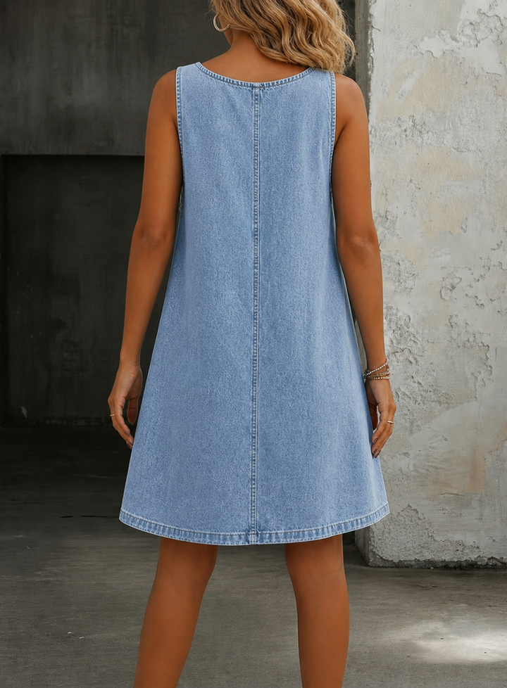 Lisa – Casual Denim Jumpsuit Dress