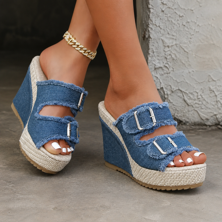 Atelier – Fray Edge Wedge Sandals