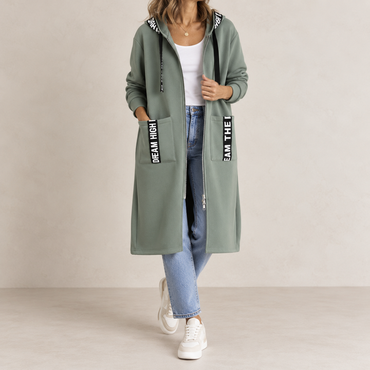 Xevyra™ | Hooded Maxi Jacket