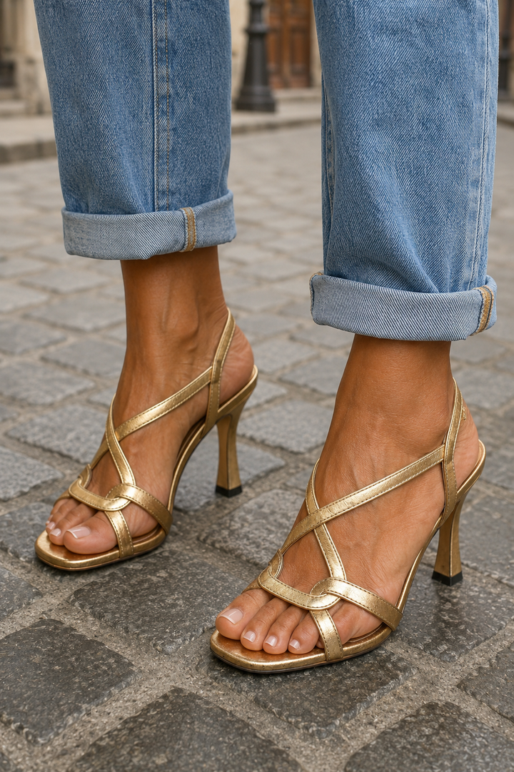 Elisabetta | Golden Charm Sandals