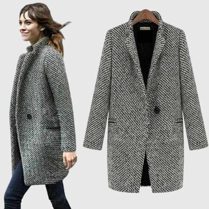 Madisynrae™ | Houndstooth Long Coat
