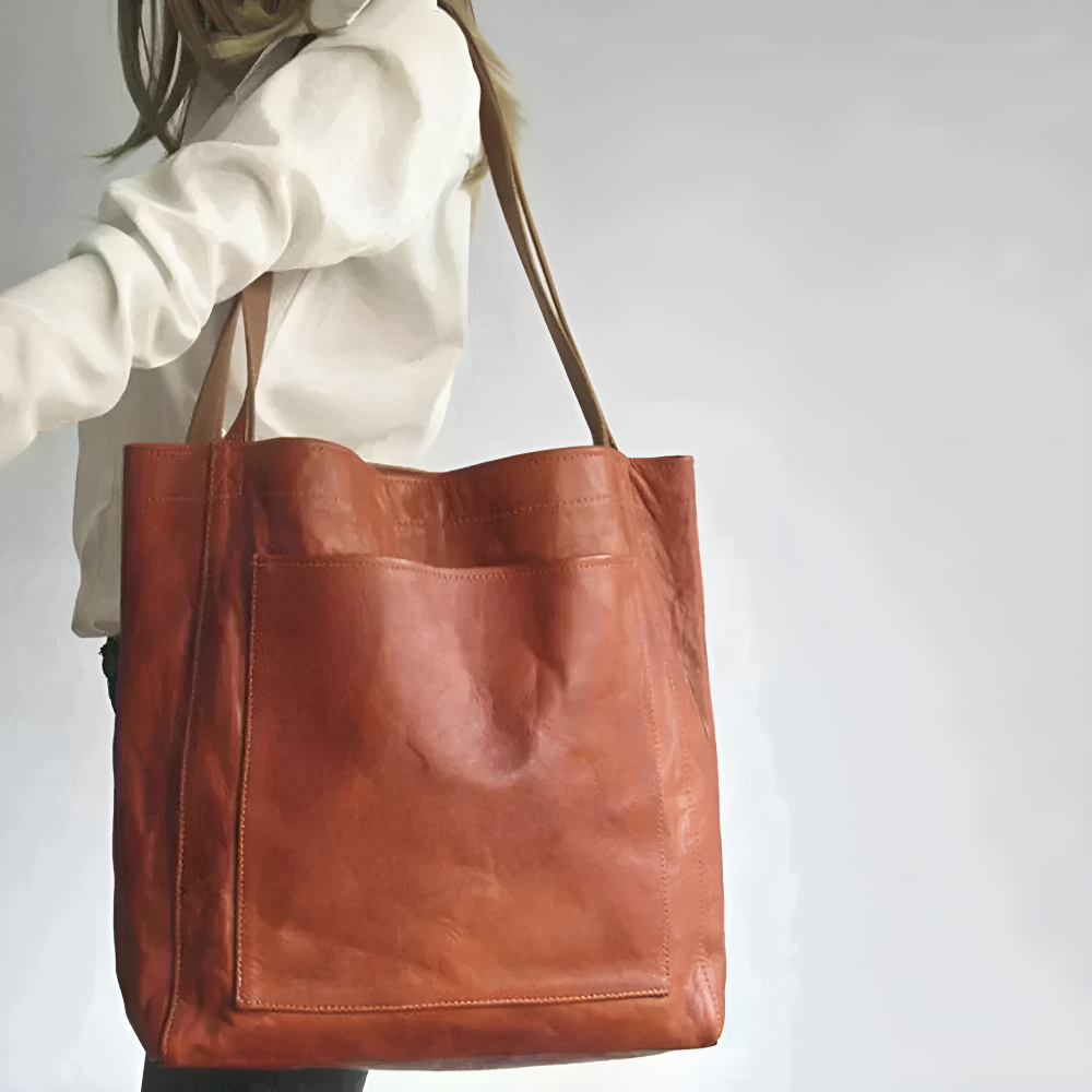 Carol™ | Modern Chic Leather Tote Bag