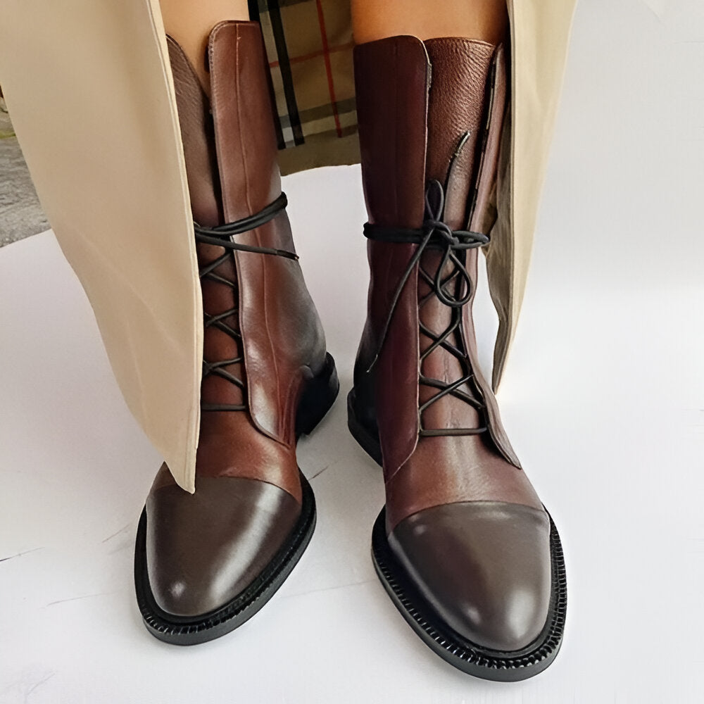 MILA – ELEGANT LACE-UP ANKLE BOOTS