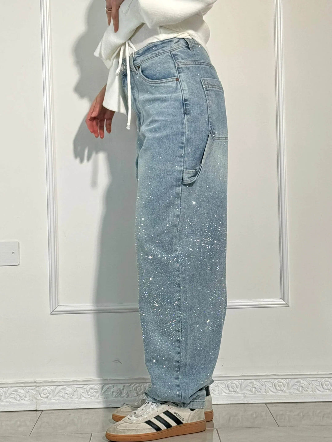 Sorcha™ | High-Waist Glitter Jeans
