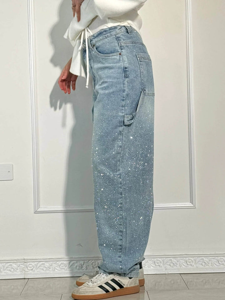 Sorcha™ | High-Waist Glitter Jeans