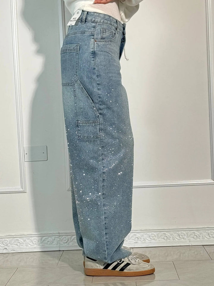 Sorcha™ | High-Waist Glitter Jeans