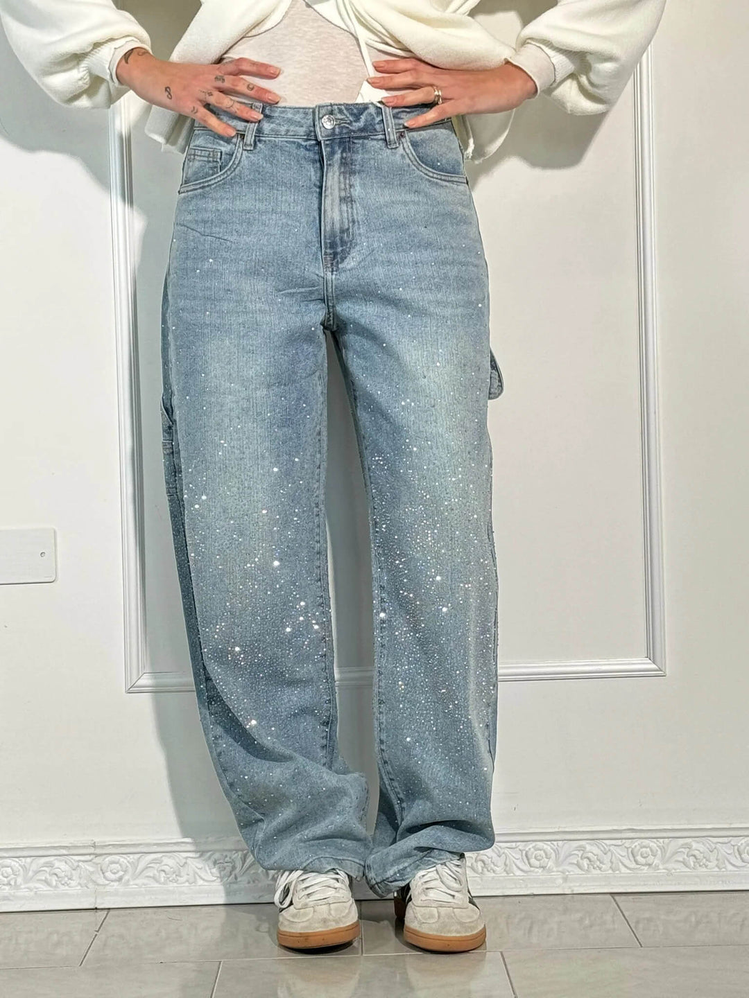Sorcha™ | High-Waist Glitter Jeans