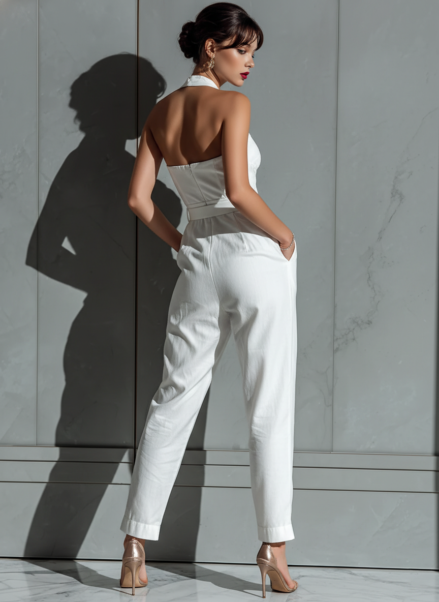 Manon – Relaxed Cotton-Linen Blend Jumpsuit
