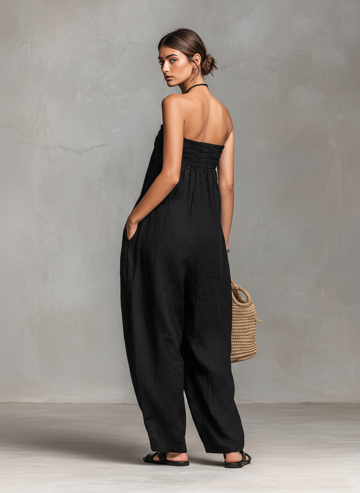 Fleur – Sleeveless Linen Blend Jumpsuit
