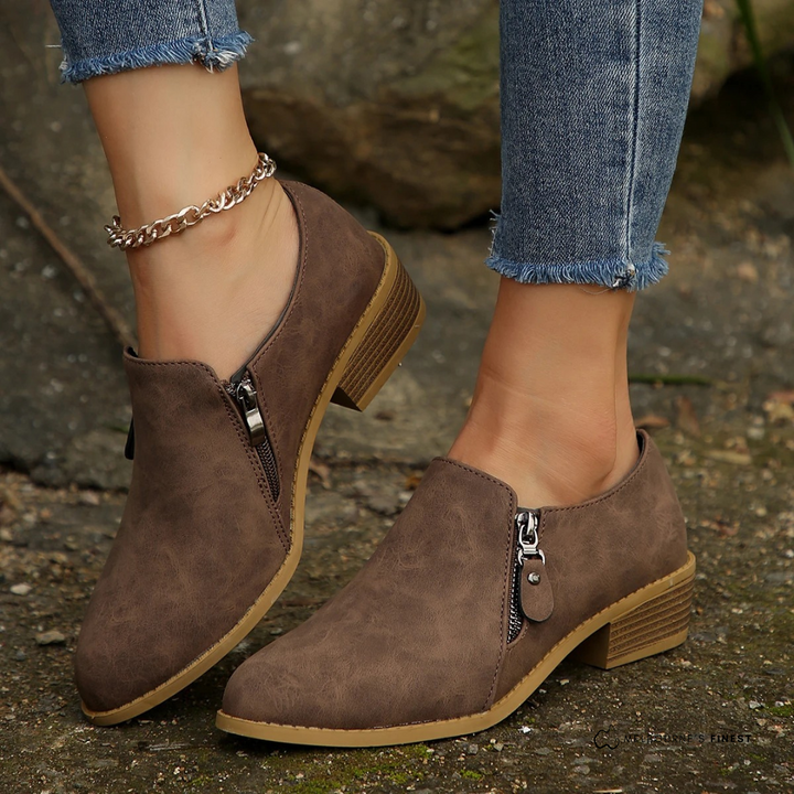 Brooke | Effortless Women's Ankle Boots with Zip Closure and Cushioned Insole