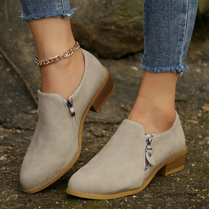 Brooke | Effortless Women's Ankle Boots with Zip Closure and Cushioned Insole