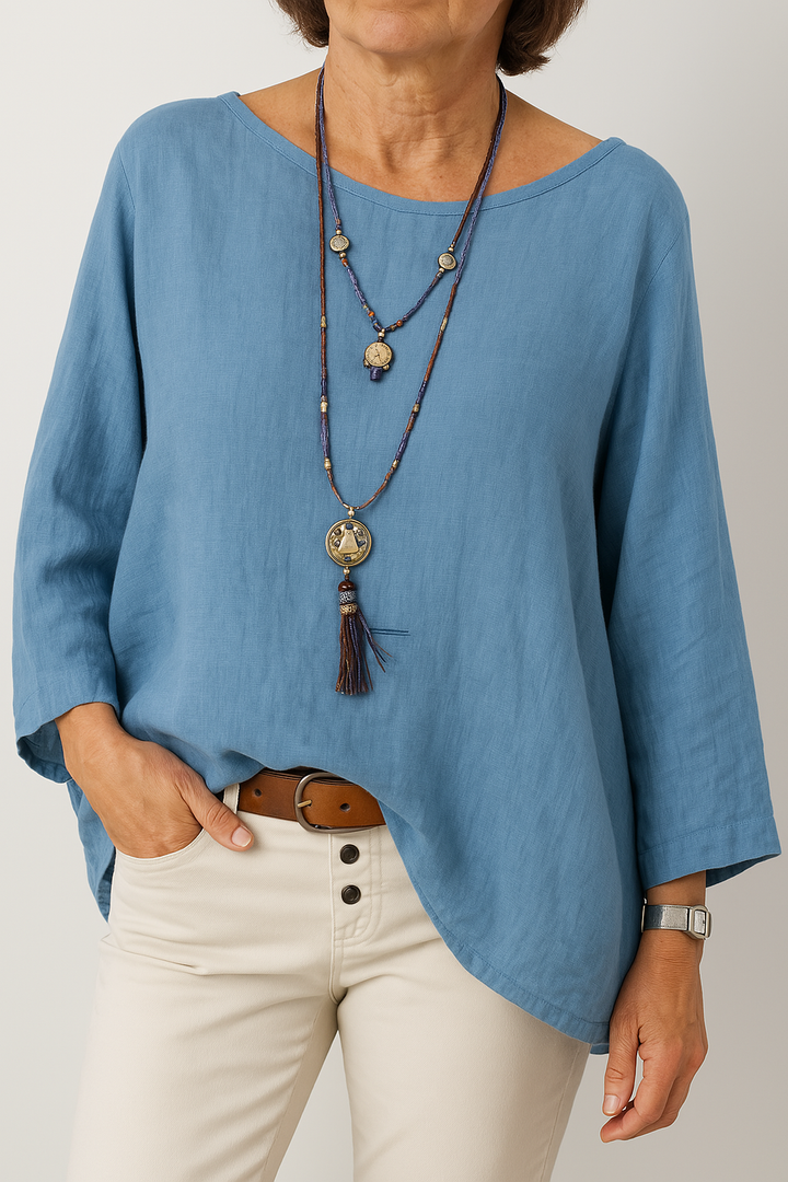JANE – RELAXED BOAT NECK TUNIC