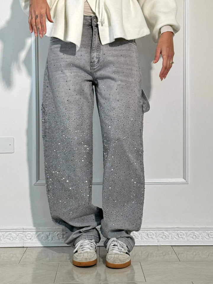 Sorcha™ | High-Waist Glitter Jeans