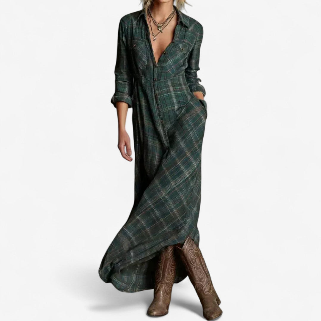 Odalie™ | Checked Longline Shirt