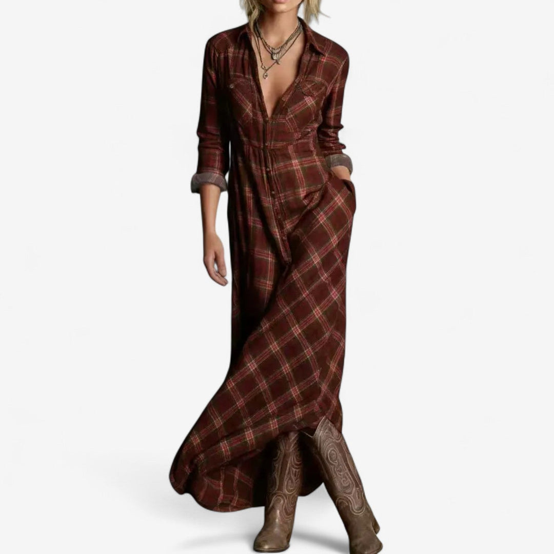 Odalie™ | Checked Longline Shirt
