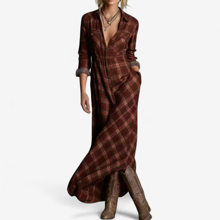 Odalie™ | Checked Longline Shirt