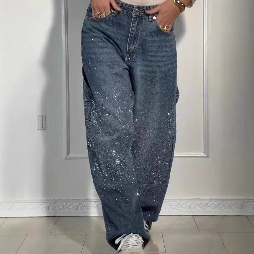 Raphaelle™ | Starry Denim Cargo Pants