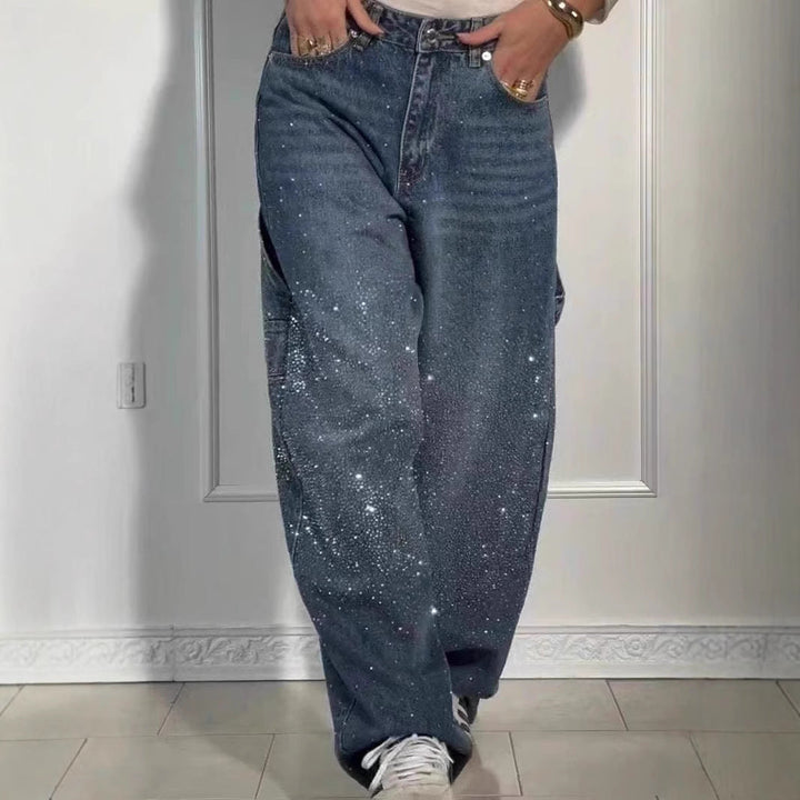 Raphaelle™ | Starry Denim Cargo Pants