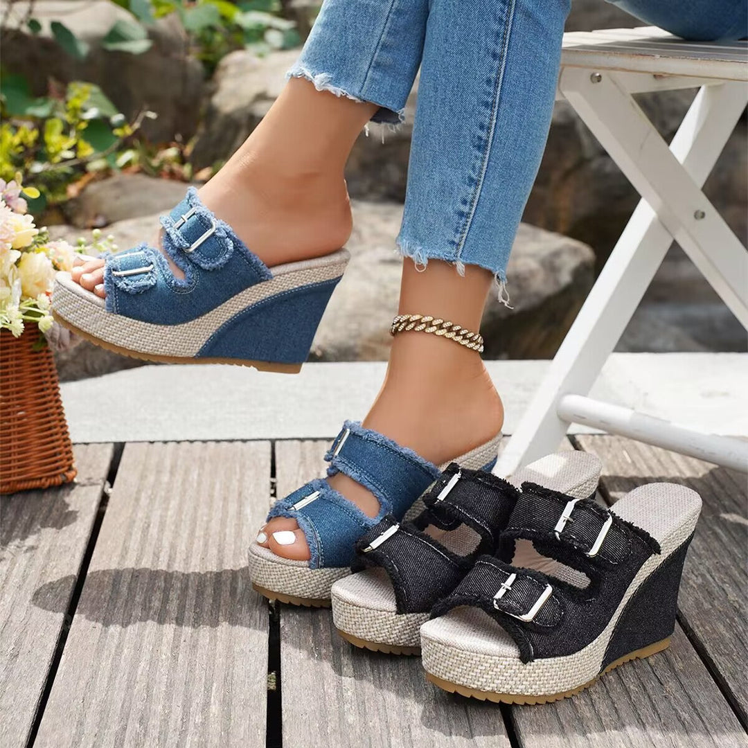 Atelier – Fray Edge Wedge Sandals