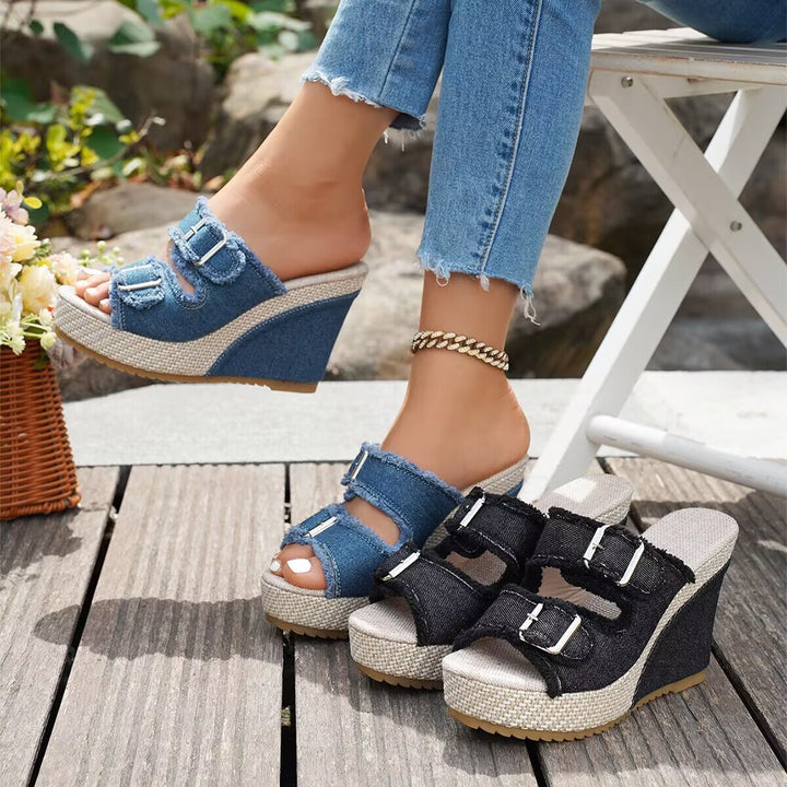 Atelier – Fray Edge Wedge Sandals