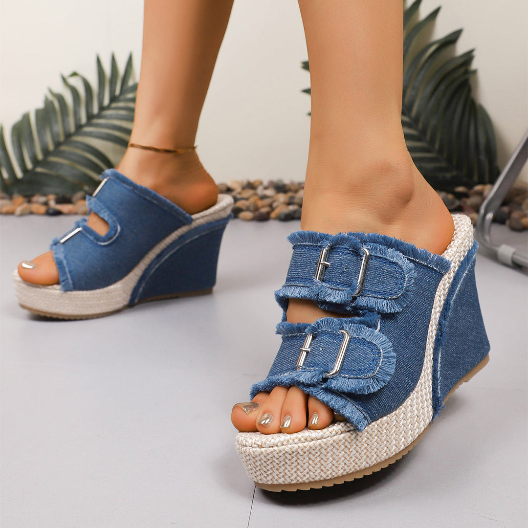 Atelier – Fray Edge Wedge Sandals