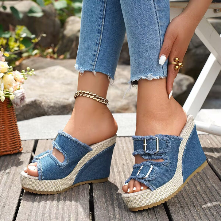 Atelier – Fray Edge Wedge Sandals