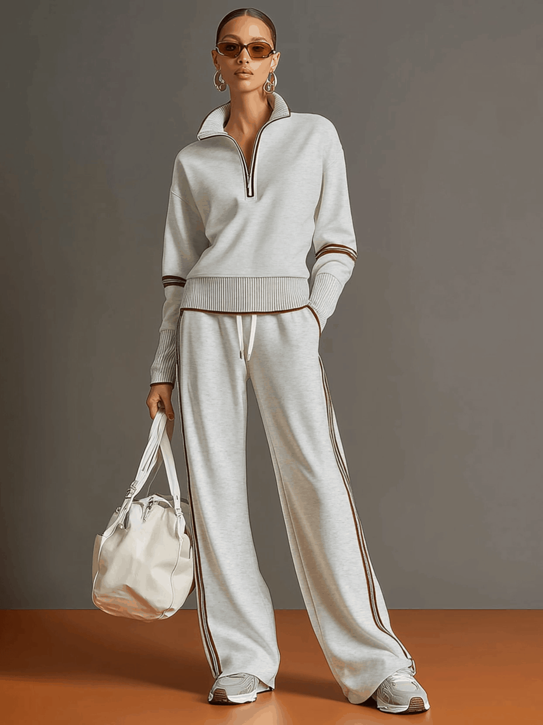 Rosalie™ | Color-Block Wide-Leg Trousers Set