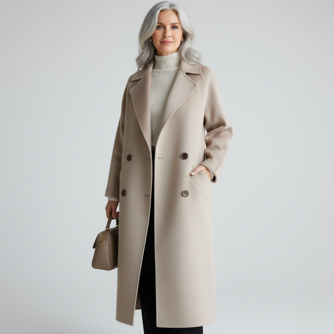 Beige soft tailored coat