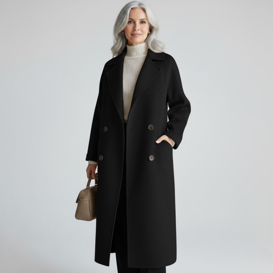 Black soft tailored coat