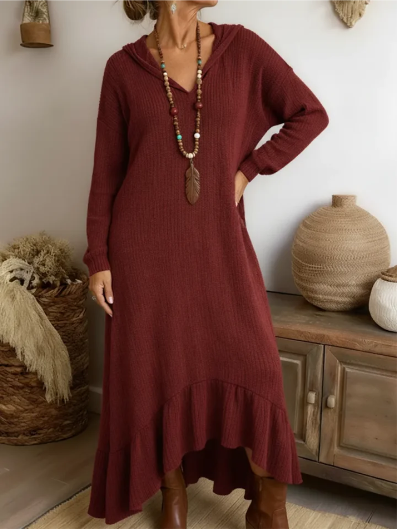 Emily – Knitted dress with hood