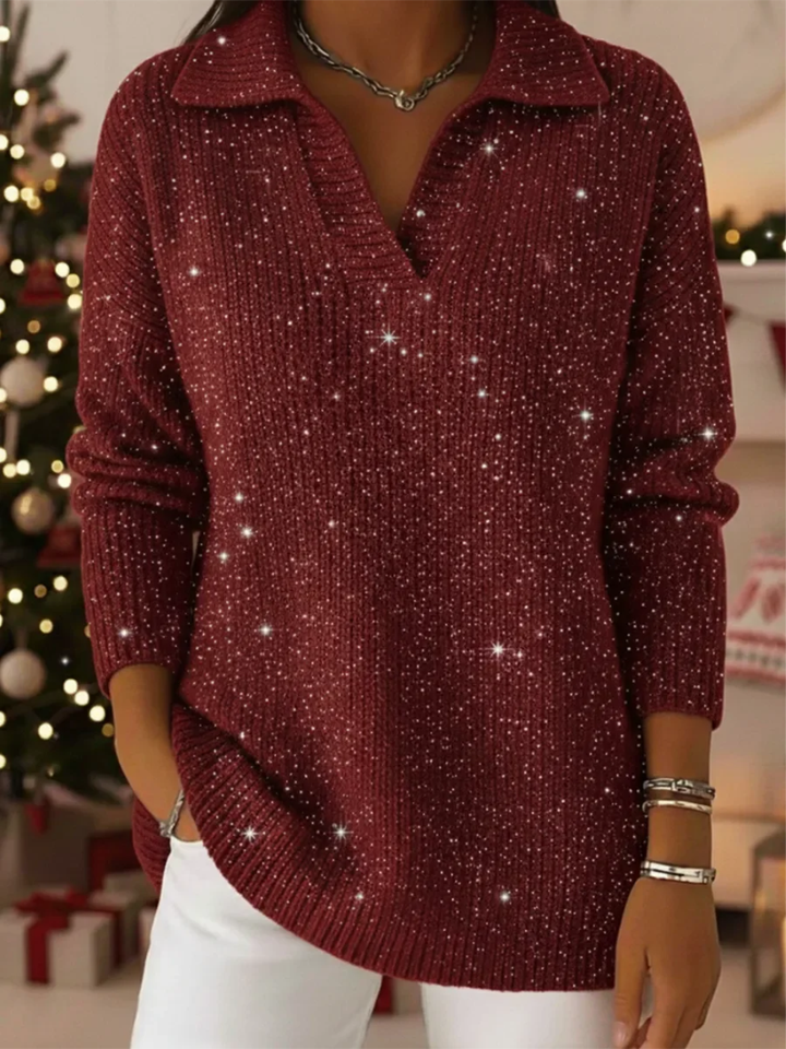 Livia – Sweater with sparkling festive accent