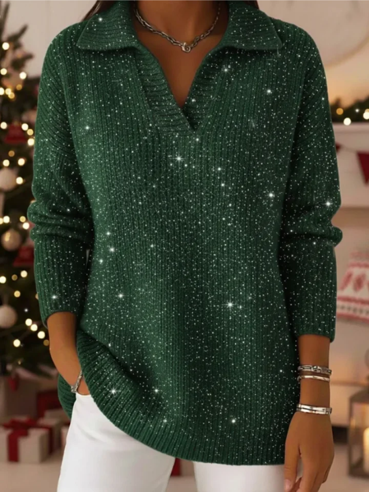 Livia – Sweater with sparkling festive accent