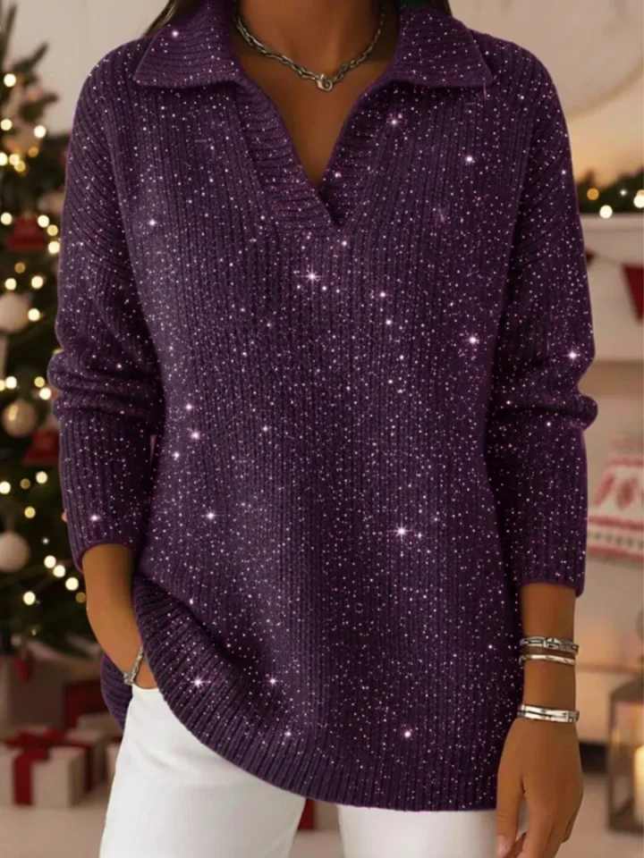 Livia – Sweater with sparkling festive accent