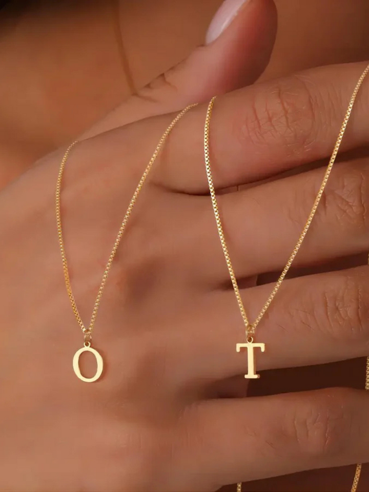 ENYA GOLD INITIAL NECKLACE
