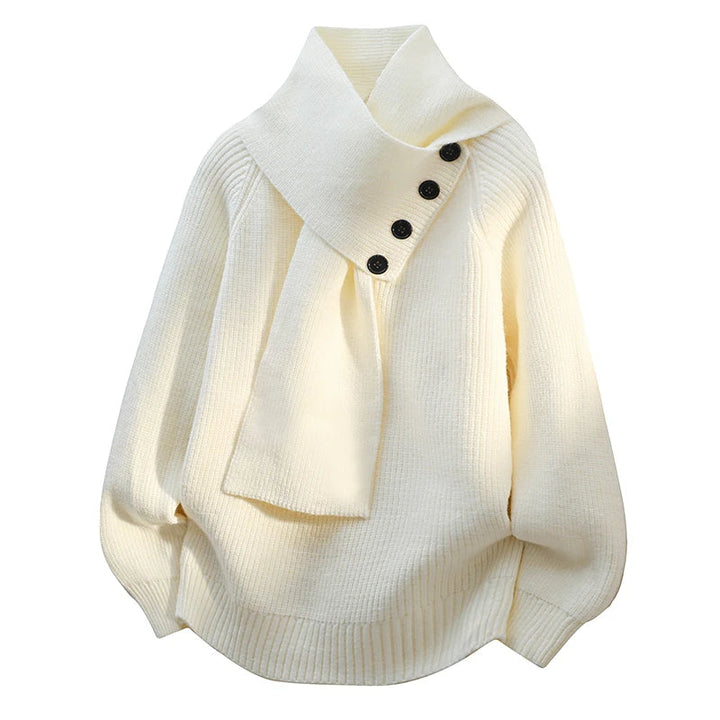 Ariane – Elegant knitted sweater with shawl collar