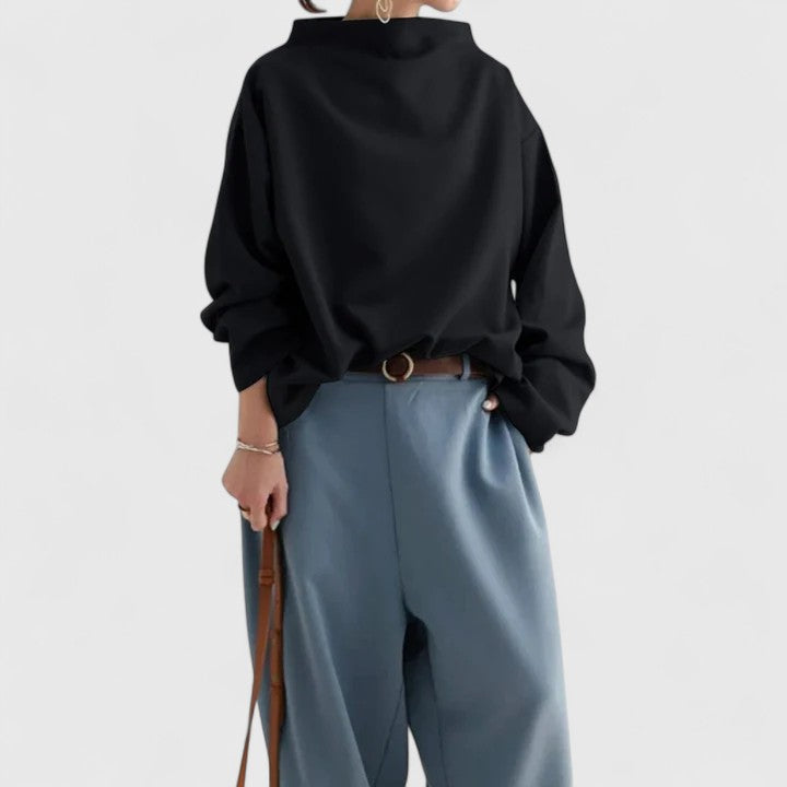 CHRISTINA – RELAXED DRAPE BLOUSE