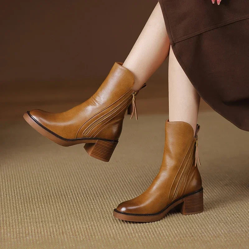 Klara – Leather Ankle Boots