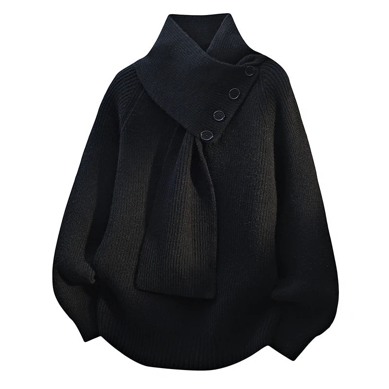 Ariane – Elegant knitted sweater with shawl collar