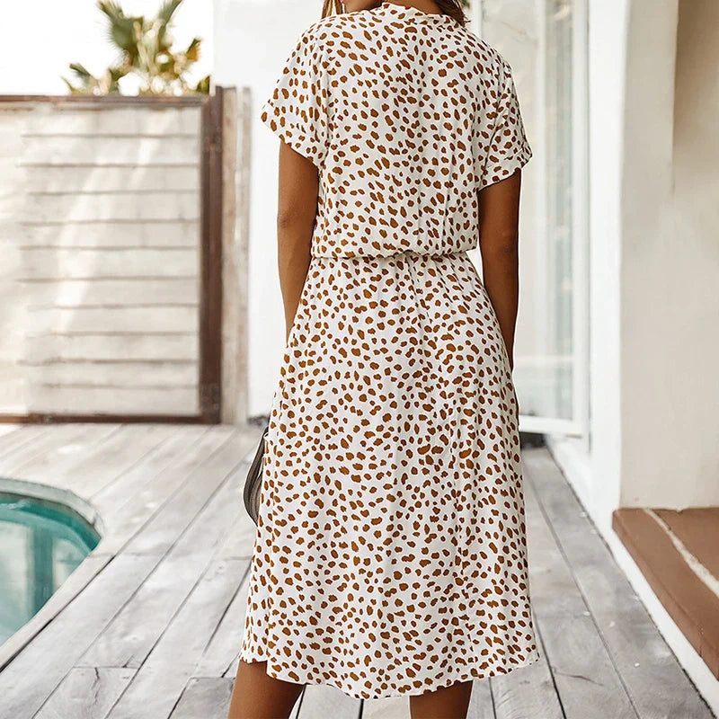 Holly - Elegant Maxi Dress with Dots