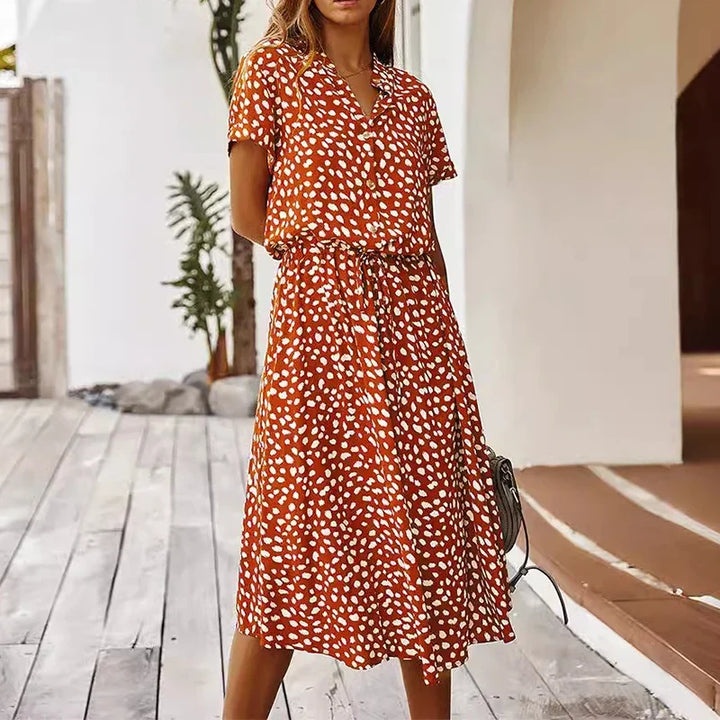 Holly - Elegant Maxi Dress with Dots