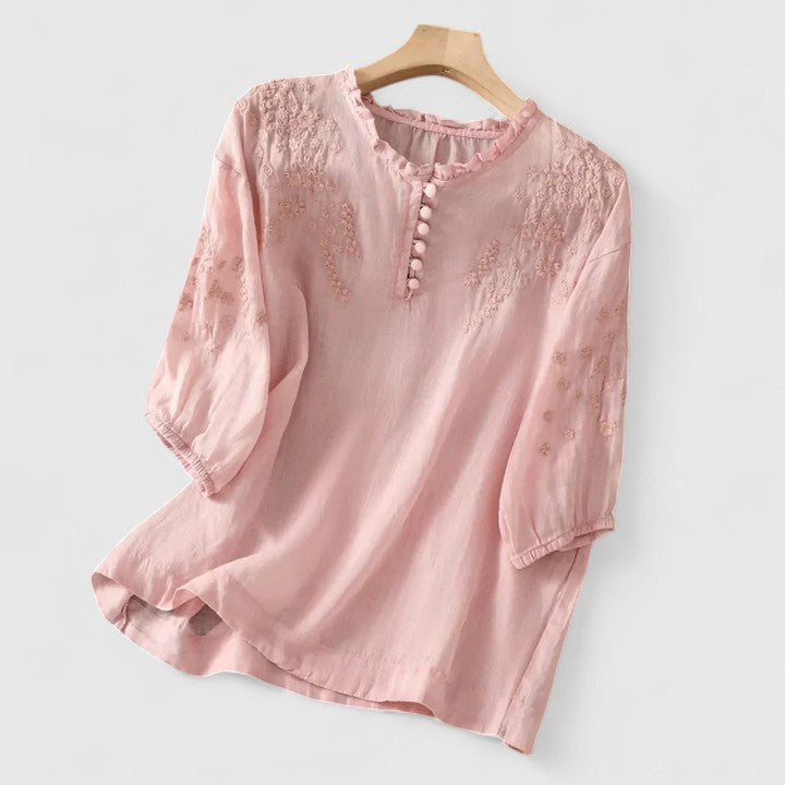 GRACE – BUTTON BLOOM BLOUSE