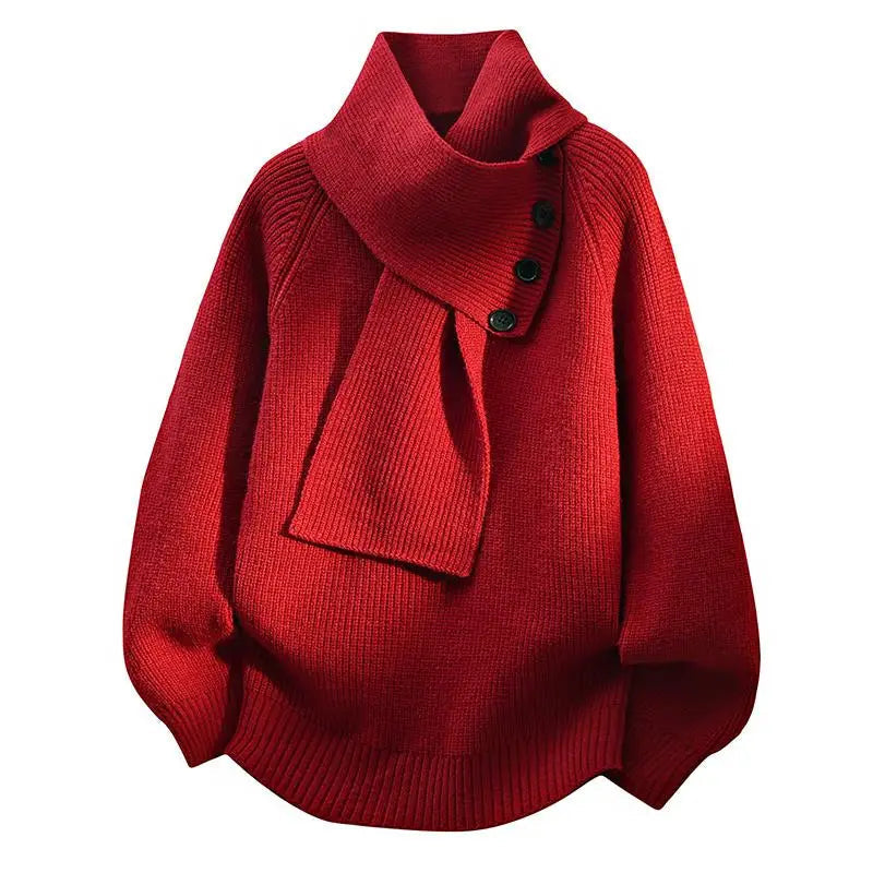 Ariane – Elegant knitted sweater with shawl collar
