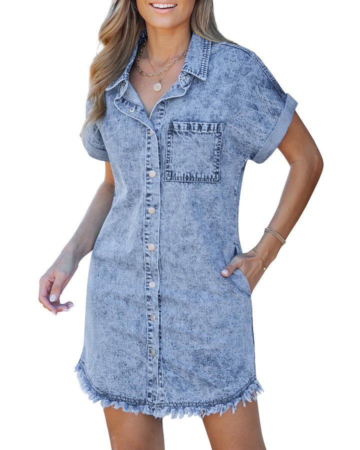 Kaelia – Denim Shirt Dress