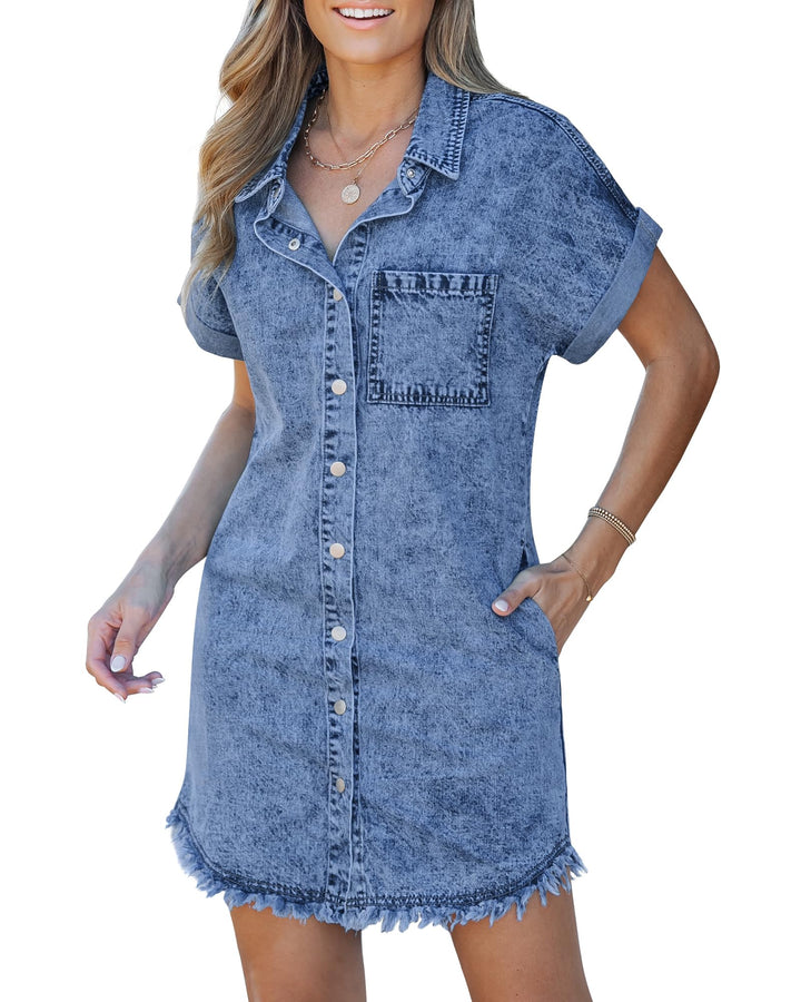 Kaelia – Denim Shirt Dress