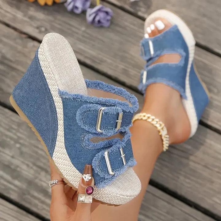 Atelier – Fray Edge Wedge Sandals