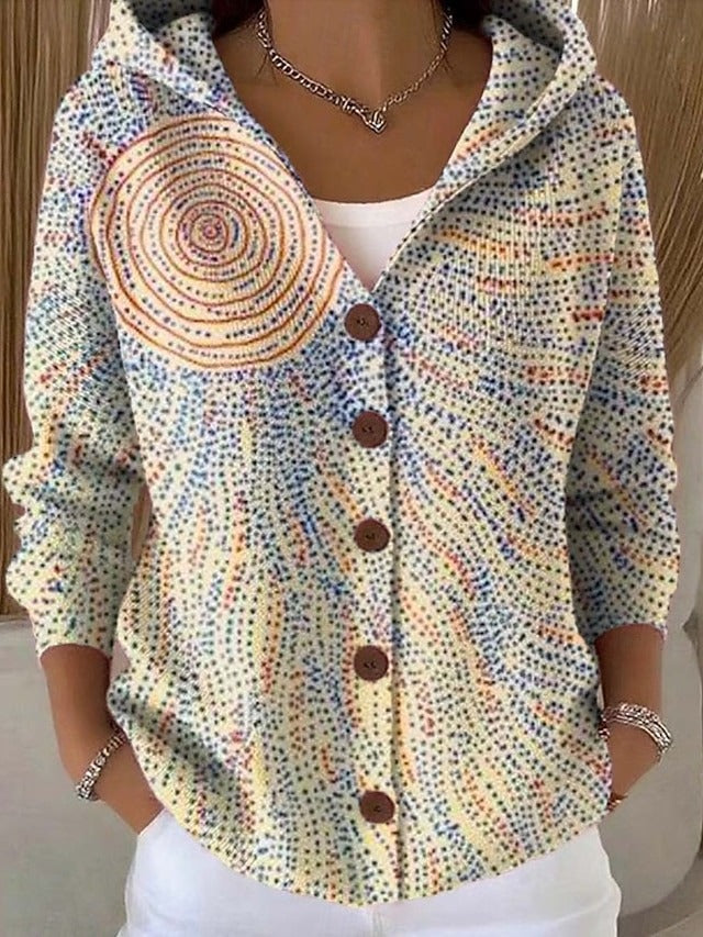 Paloma | Printed Knit Hooded Jacket